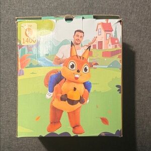 Men’s large  riding squirrel blowup costume.